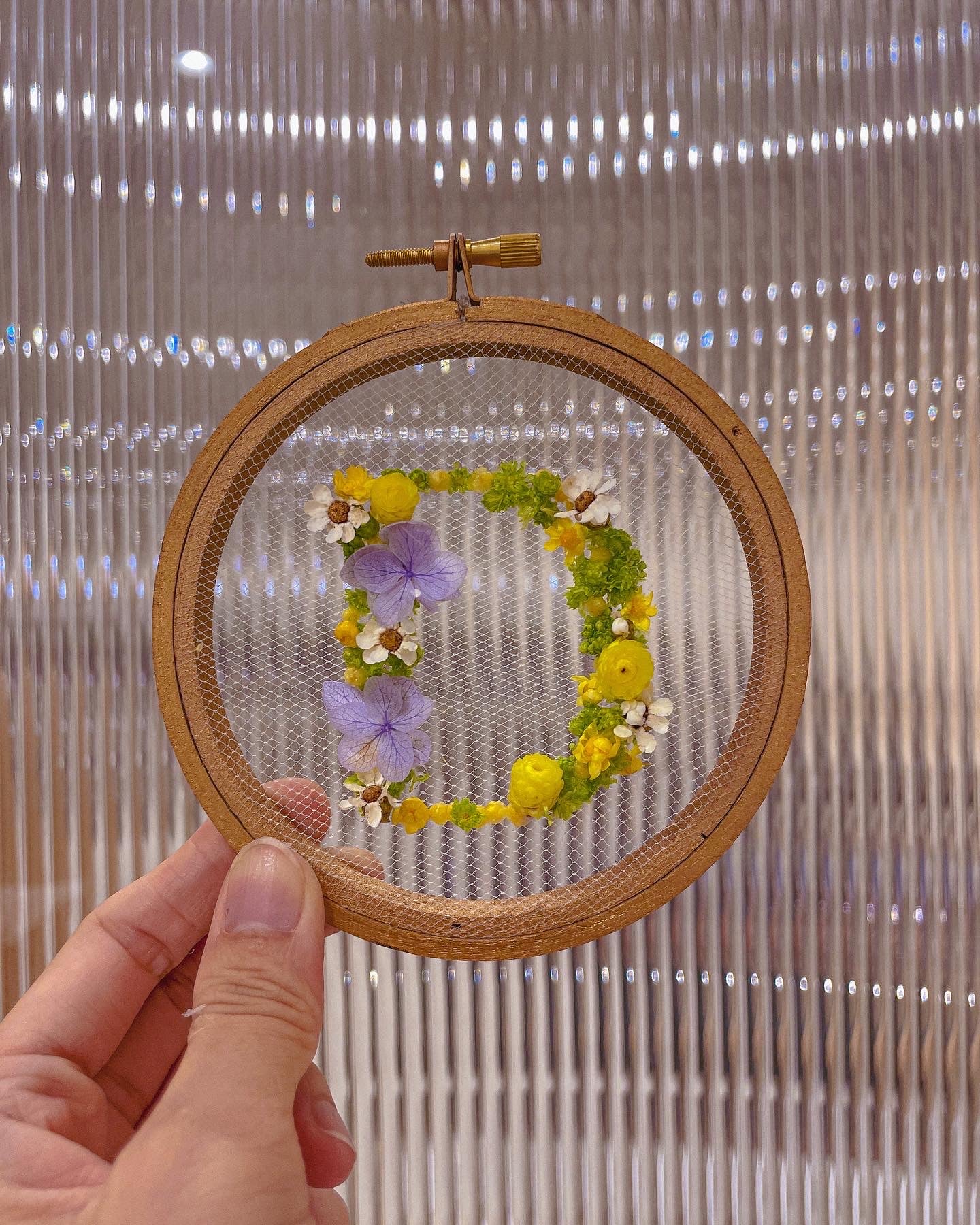 HOOP DIY KITS — Dried Flowers on Tulle Embroidery